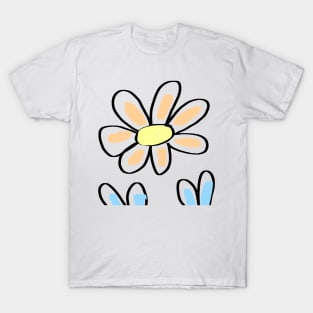 Yellow flower sunflower art design T-Shirt